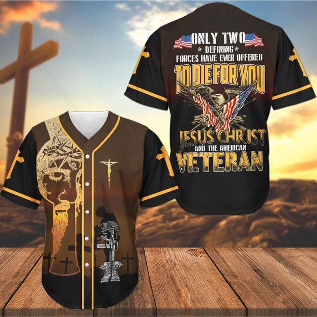 Jesus & American Veteran Baseball Jersey – Custom Printed Gift for Men & Women Jesus & American Veteran Baseball Jersey – Custom Printed Gift for Men & Women