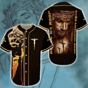 Look To Jesus Find Perfect Rest Baseball Tee Jersey Shirt - Gift Men Women
