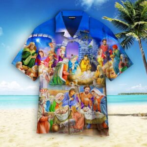 Nativity Christmas - Birth Of Jesus Hawaiian Shirts For Men Women  - Gift Men Women Days