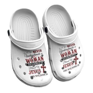 August Born Woman Covered in Jesus Blood: Customized Clogs - Gift for Jesus Lovers Unisex US 4-12 1