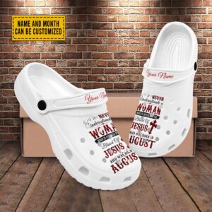 August Born Woman Covered in Jesus Blood: Customized Clogs - Gift for Jesus Lovers Unisex US 4-12