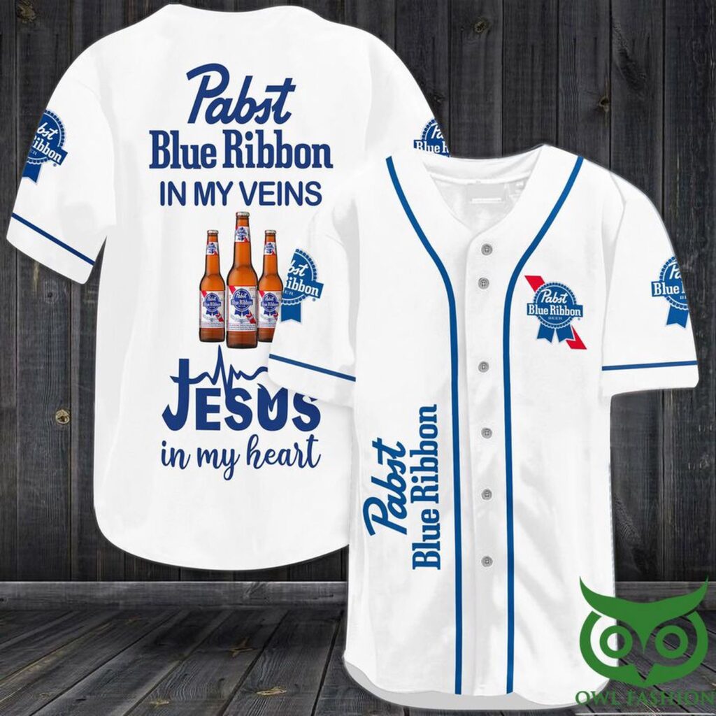 Pabst blue ribbon in my veins Jesus in my heart Baseball Jersey Shirt – Gift Men Women Pabst blue ribbon in my veins Jesus in my heart Baseball Jersey Shirt – Gift Men Women