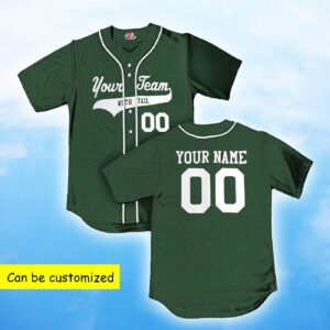 Personalized Custom Team Jesus Green Baseball Tee Jersey Shirt Printed 3D - Gift Men Women