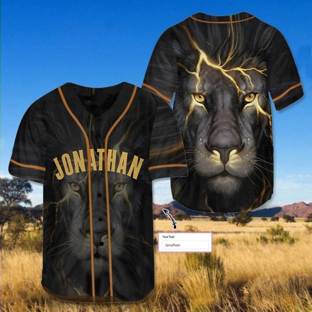 Personalized Jesus & Lion King Baseball Jersey – Perfect Gift for Christian Men & Women Personalized Jesus & Lion King Baseball Jersey – Perfect Gift for Christian Men & Women