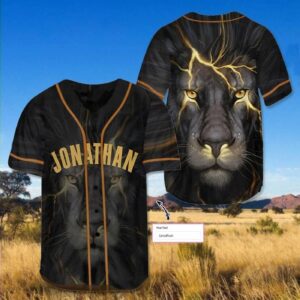 Personalized Jesus & Lion King Baseball Jersey - Perfect Gift for Christian Men & Women