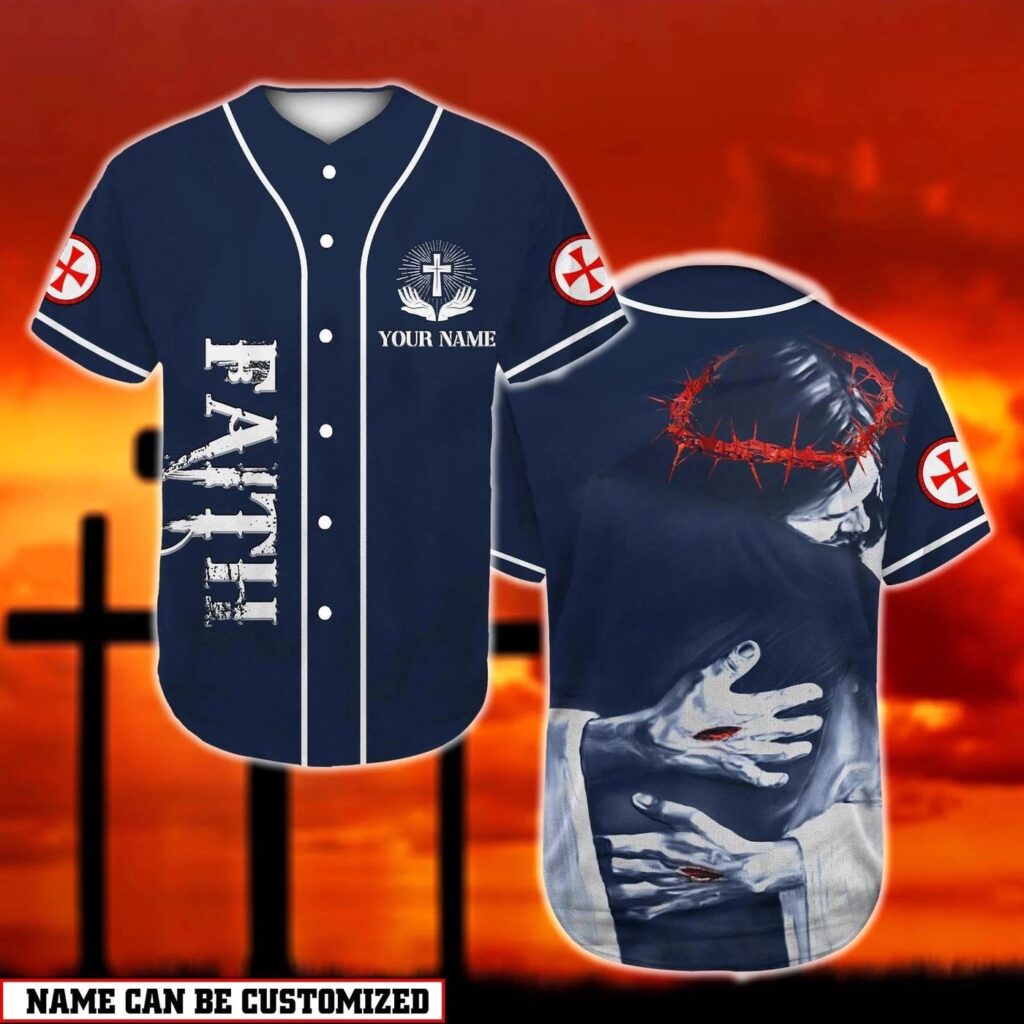 Custom Jesus Baseball Jersey – Faith Gift for Christians – Personalized Christ Hugs Shirt – Men & Women Custom Jesus Baseball Jersey – Faith Gift for Christians – Personalized Christ Hugs Shirt – Men & Women