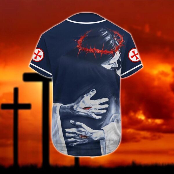 Custom Jesus Baseball Jersey – Faith Gift for Christians – Personalized Christ Hugs Shirt – Men & Women