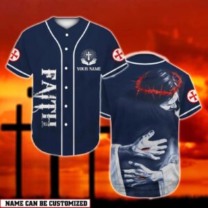 Custom Jesus Baseball Jersey - Faith Gift for Christians - Personalized Christ Hugs Shirt - Men & Women