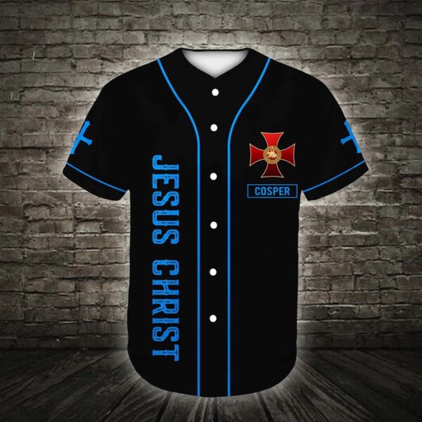 Customized Jesus Baseball Jersey – Cross Design – Perfect Christian Gift – Personalized Heaven Knows My Name – Men Women