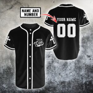 Customized Jesus Baseball Jersey - Christian Gift - Child of God 3D Baseball Shirt for Men Women