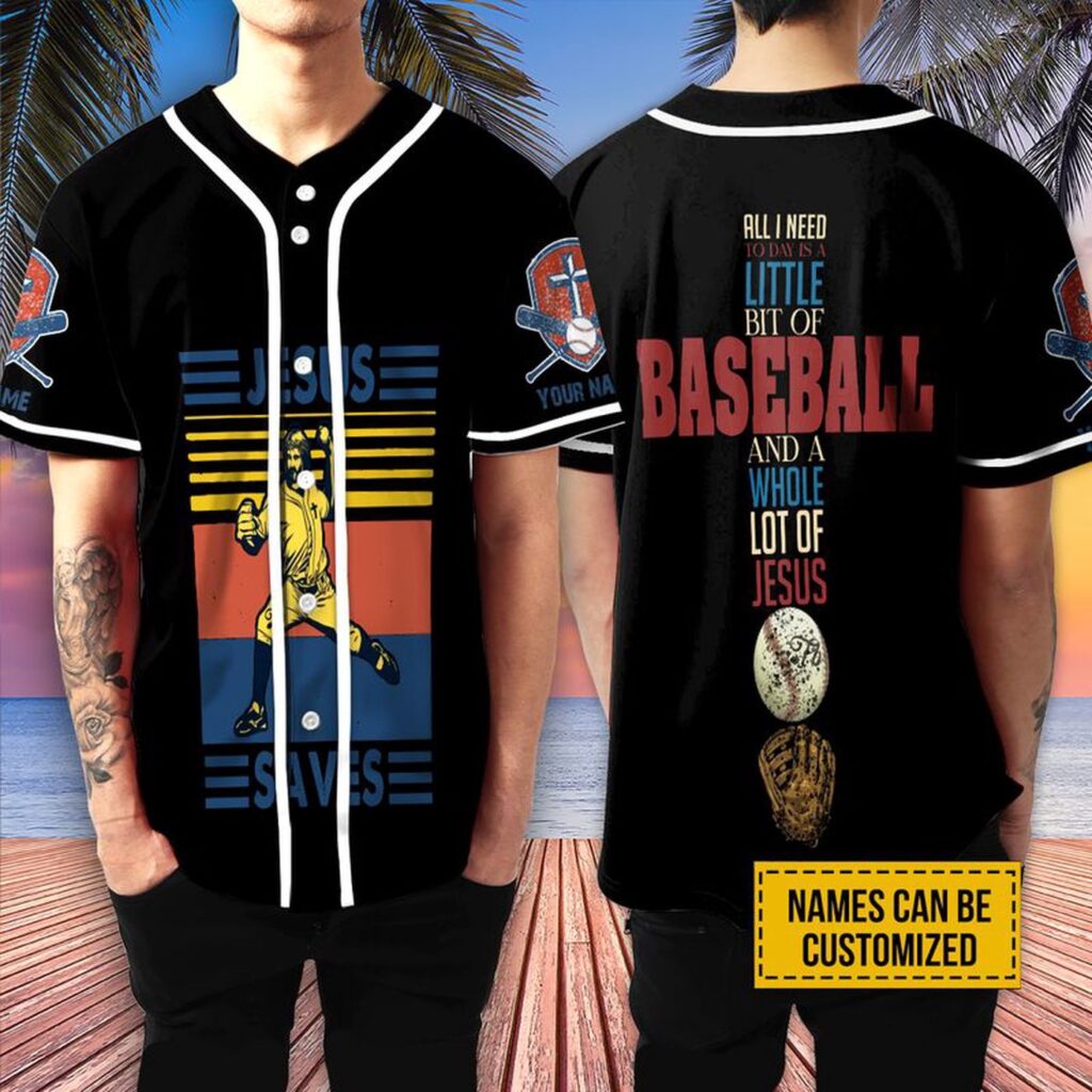 Jesus Saves Personalized Baseball Jersey – Perfect Gift for Christian Baseball Players – Customizable Shirt for Men and Women Jesus Saves Personalized Baseball Jersey – Perfect Gift for Christian Baseball Players – Customizable Shirt for Men and Women