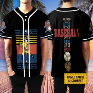 Jesus Saves Personalized Baseball Jersey - Perfect Gift for Christian Baseball Players - Customizable Shirt for Men and Women