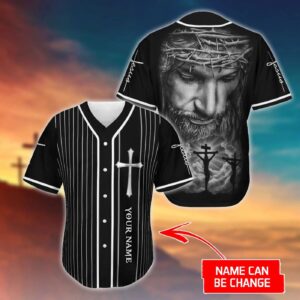 Custom Jesus Baseball Jersey - Cross & Christ Gift for Christians