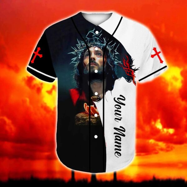 Believe & Have Faith Personalized Jesus Baseball Jersey – Cross God American Flag – Perfect Gift for Christians