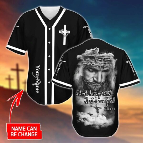 Custom Jesus Baseball Jersey – Cross & God Design Perfect Christian Gift for Men & Women