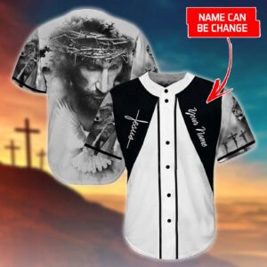 Custom Jesus Baseball Jersey - Cross God Dove - Perfect Gift for Christians