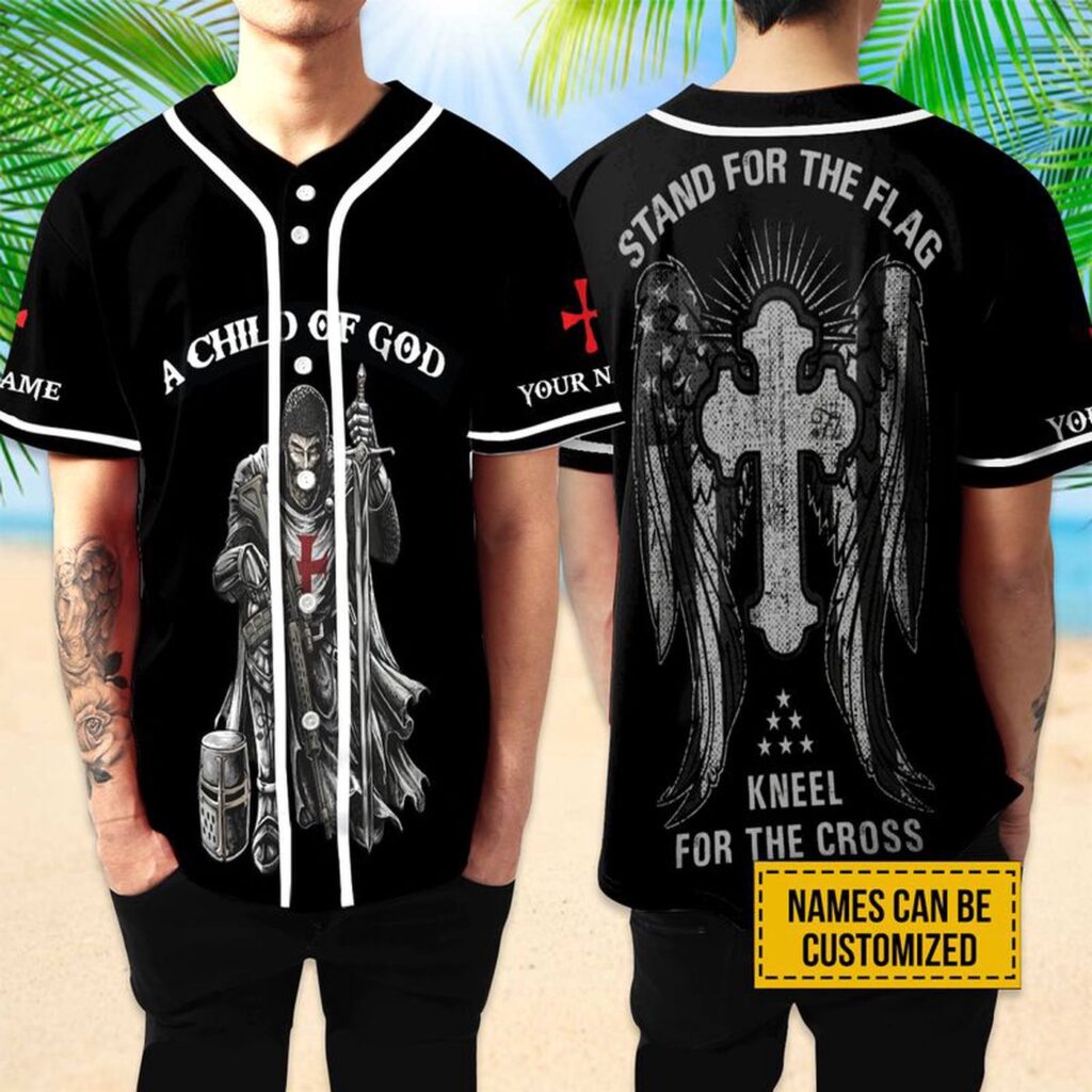 Custom Jesus Baseball Jersey – Knight Templar – Gift for Christians Custom Jesus Baseball Jersey – Knight Templar – Gift for Christians