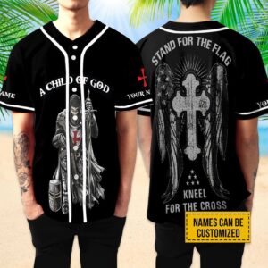 Custom Jesus Baseball Jersey - Knight Templar - Gift for Christians