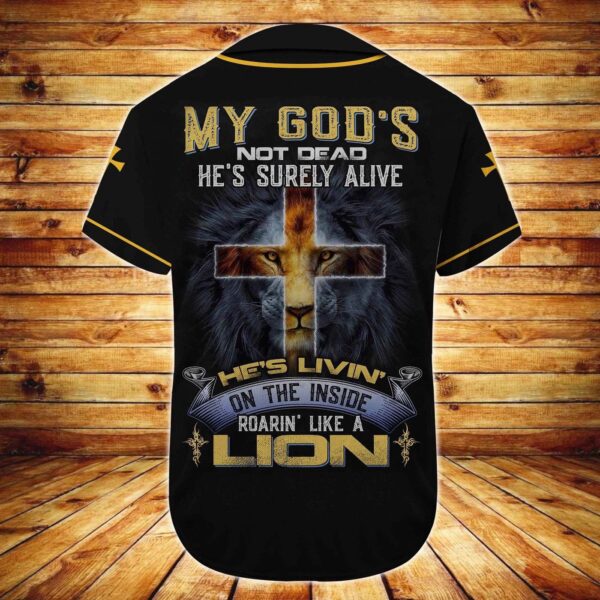 Custom Jesus Baseball Jersey – Cross & Lion Design – Perfect Gift for Christians