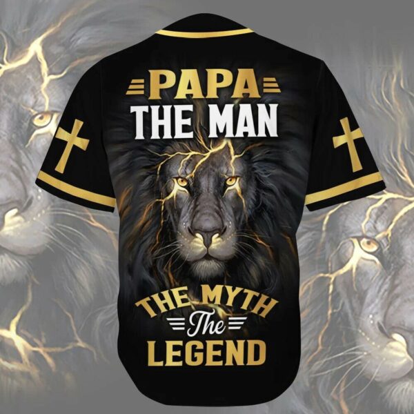 Custom Jesus Baseball Jersey – Cross & Lion Design for Christians – Perfect Gift for Papa Men & Women