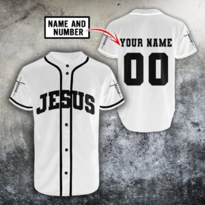 Custom 3D Jesus Baseball Jersey - Perfect Gift for Christian Men and Women