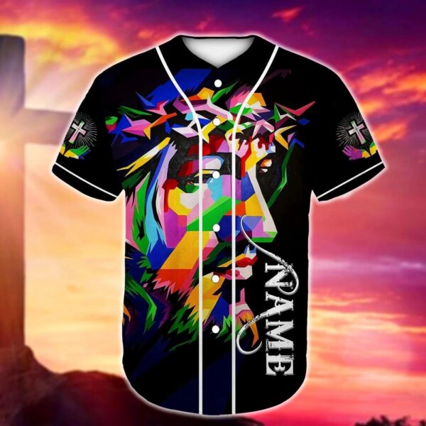 Personalized Jesus Baseball Jersey – Gift for Christians – Because of Him Heaven Knows My Name – Men Women