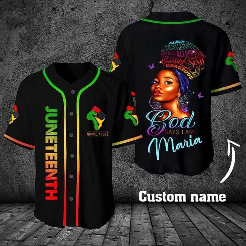 Custom Juneteenth Jesus Baseball Jersey – Empowering Gift for Christians – Since 1865 Black Girl God Custom Juneteenth Jesus Baseball Jersey – Empowering Gift for Christians – Since 1865 Black Girl God