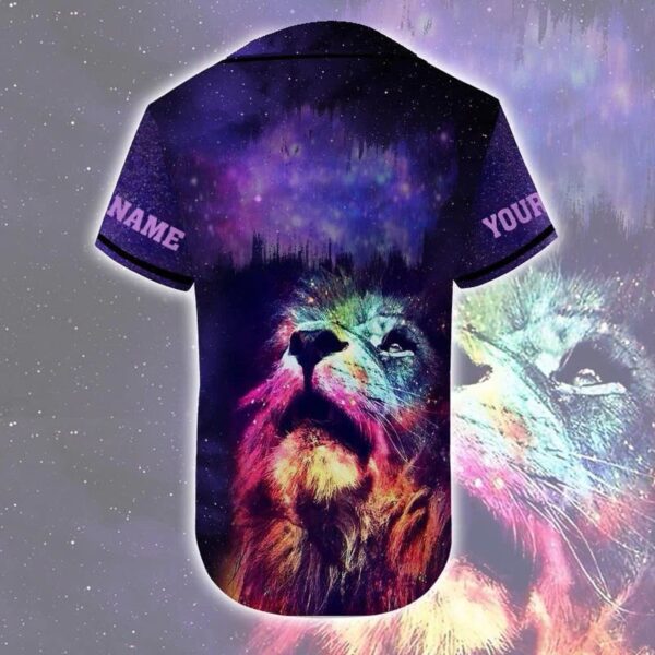 Jesus Lion Colorful Baseball Jersey Personalized Gift for Christians – Savior Custom Jersey for Men & Women