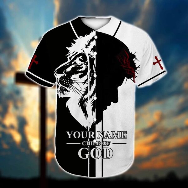 Jesus Lion Baseball Jersey – Personalized Gift for Christians