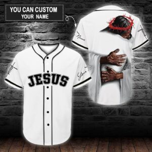 Personalized Jesus Hug Baseball Jersey For God - Gift Men Women