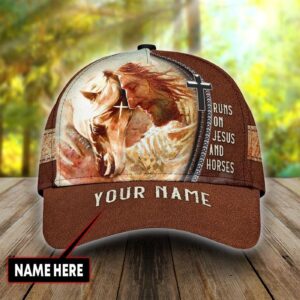 Personalized Name Rodeo Classic Cap Runs On Jesus And Horses Ver 2 1