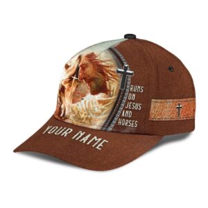 Personalized Name Rodeo Classic Cap Runs On Jesus And Horses Ver 2 3