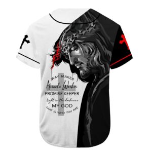 Personalized Way Maker Miracle Worker That'S Who You Are Jesus Baseball Jersey - Gift Men Women 3