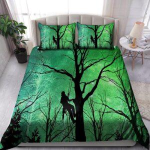 Premium All Over Printed Arborist Logger Lumberjack In Jesus Name I Work Bedding Set Gift