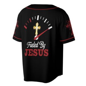 Red Cross Fueled By Jesus Baseball Jersey - Gift Men Women 1