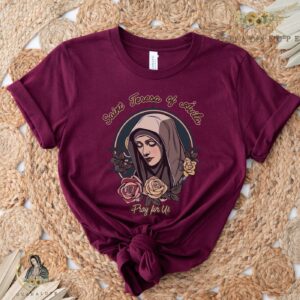 Retro Boho Saint Teresa of Ávila T-Shirt - Religious Gift Holy Art Clothing