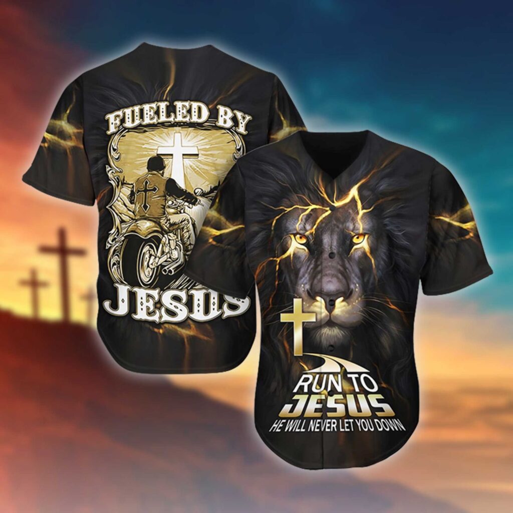 Run To Jesus 3D Baseball Jersey Never Let You Down – Men & Women Gift Run To Jesus 3D Baseball Jersey Never Let You Down – Men & Women Gift
