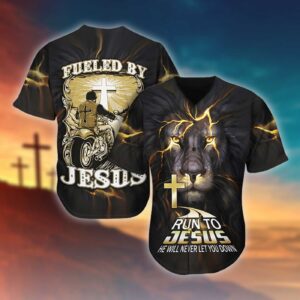 Run To Jesus 3D Baseball Jersey Never Let You Down - Men & Women Gift