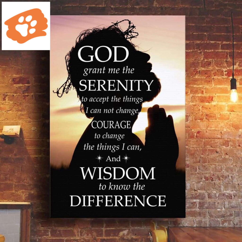 Serenity Prayer With Jesus Wall Art Canvas Print – Christian Wall Art Serenity Prayer With Jesus Wall Art Canvas Print – Christian Wall Art