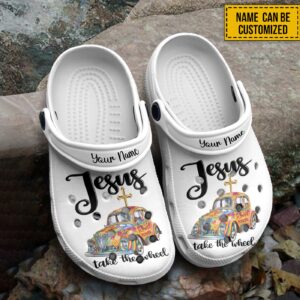 Custom Thanksgiving Clog: Jesus Take The Wheel Fall For Jesus Water Shoes & More