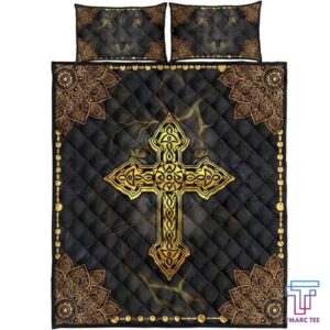 Tmarc Tee Jesus Cross Quilt Bedding Set TT JJ 1