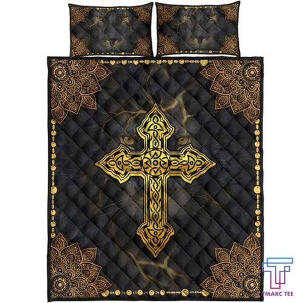 Tmarc Tee Jesus Cross Quilt Bedding Set TT JJ