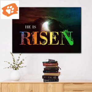 Tomb Of Jesus He Is Risen Wall Art Canvas - Christian Easter Gifts
