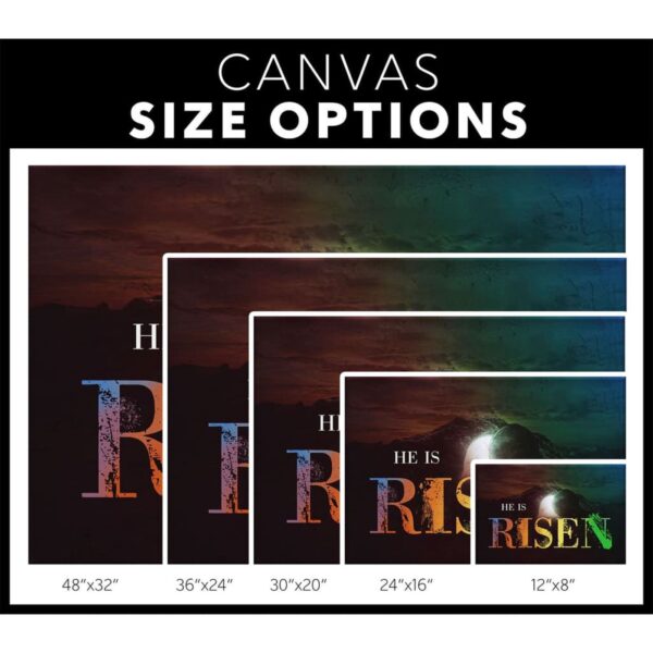 Tomb Of Jesus He Is Risen Wall Art Canvas – Christian Easter Gifts