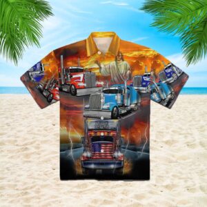 Truck Driver Jesus Bless Aloha Hawaiian Shirts For Men & For Women   - Gift Men Women Days