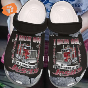 Trucker Clogs Shoes: Fueling with Caffeine Diesel & Faith in Jesus