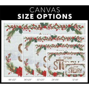 True Story Jesus Born In A Manger Christmas Wall Art Canvas 1