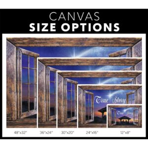 True Story Nativity of Jesus Christmas Wall Art Canvas - Christmas Gifts 1