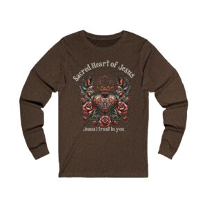 Vintage Style Jesus Sacred Heart Tee - Unisex Christ Tshirt Catholic Gift Devotional Apparel 1