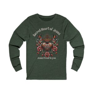Vintage Style Jesus Sacred Heart Tee - Unisex Christ Tshirt Catholic Gift Devotional Apparel 3